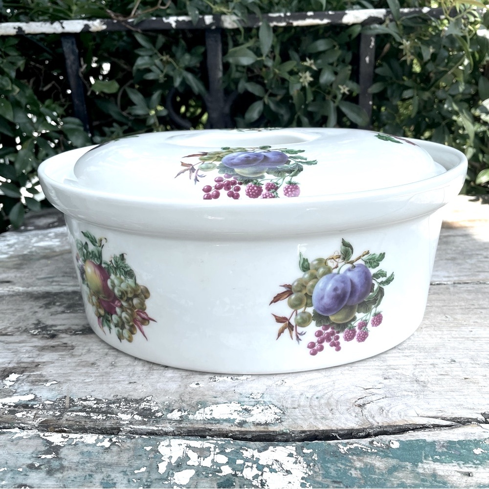 Apilco French Porcelain Oval Fruit CHAMART Serving Dish Fruit